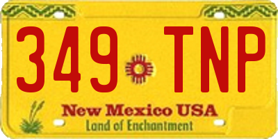 NM license plate 349TNP