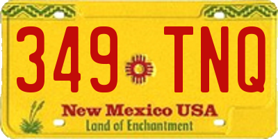 NM license plate 349TNQ