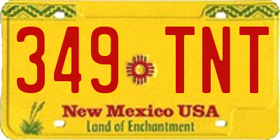 NM license plate 349TNT