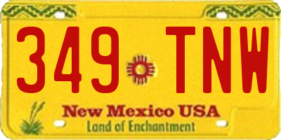 NM license plate 349TNW