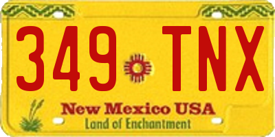 NM license plate 349TNX