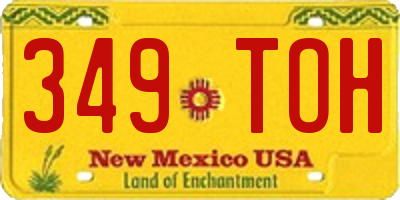 NM license plate 349TOH