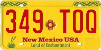 NM license plate 349TOQ