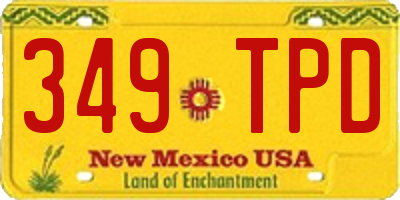 NM license plate 349TPD