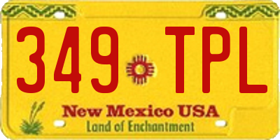NM license plate 349TPL