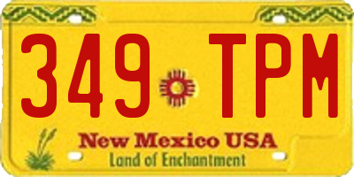 NM license plate 349TPM