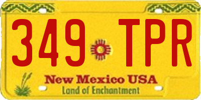 NM license plate 349TPR