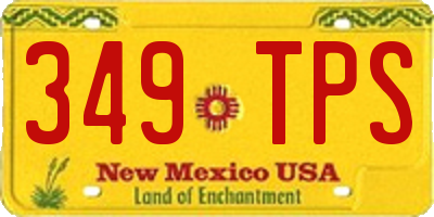 NM license plate 349TPS