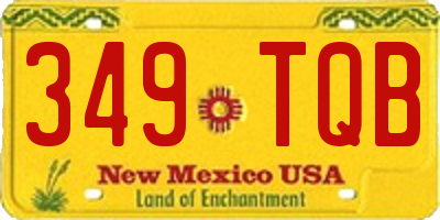 NM license plate 349TQB