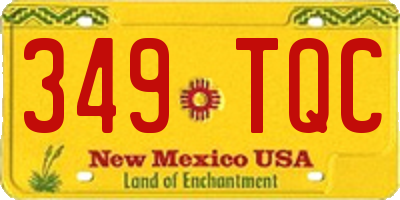 NM license plate 349TQC