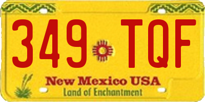 NM license plate 349TQF