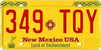 NM license plate 349TQY
