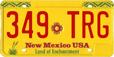 NM license plate 349TRG