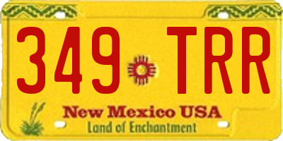 NM license plate 349TRR