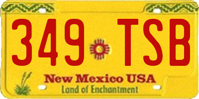 NM license plate 349TSB