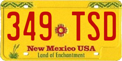 NM license plate 349TSD