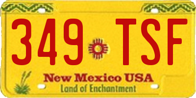 NM license plate 349TSF
