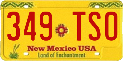 NM license plate 349TSO