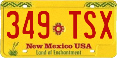 NM license plate 349TSX