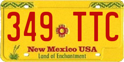 NM license plate 349TTC