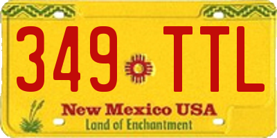 NM license plate 349TTL