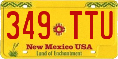 NM license plate 349TTU