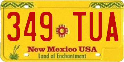 NM license plate 349TUA