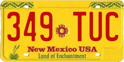 NM license plate 349TUC