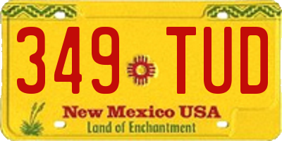 NM license plate 349TUD