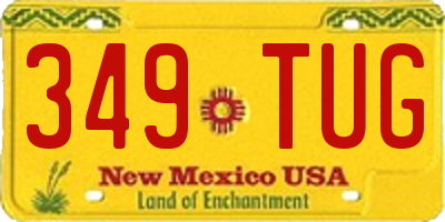 NM license plate 349TUG