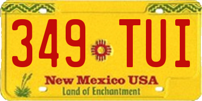 NM license plate 349TUI