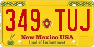 NM license plate 349TUJ