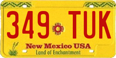 NM license plate 349TUK