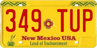 NM license plate 349TUP