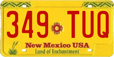 NM license plate 349TUQ