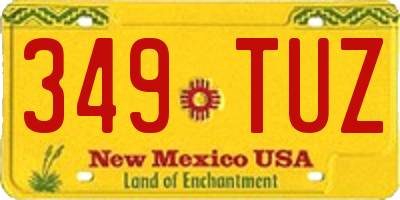 NM license plate 349TUZ