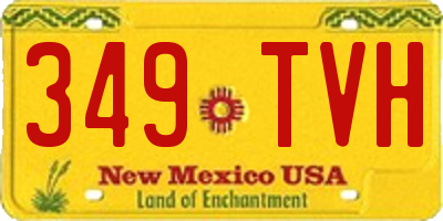 NM license plate 349TVH