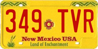 NM license plate 349TVR