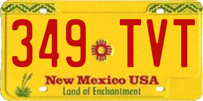 NM license plate 349TVT