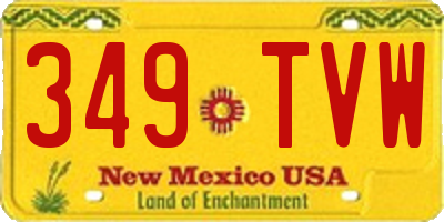 NM license plate 349TVW