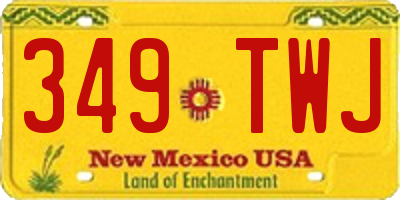 NM license plate 349TWJ