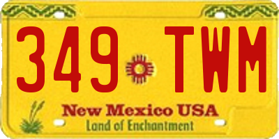 NM license plate 349TWM