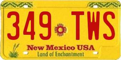 NM license plate 349TWS