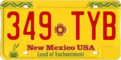 NM license plate 349TYB