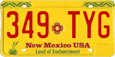 NM license plate 349TYG