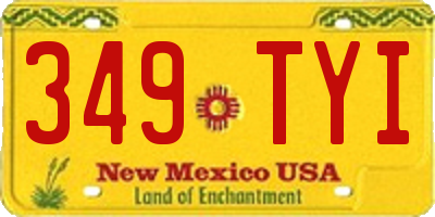 NM license plate 349TYI