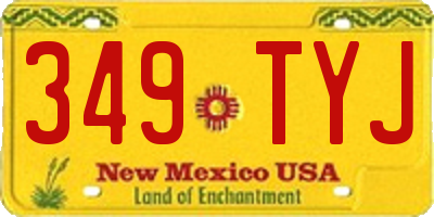 NM license plate 349TYJ