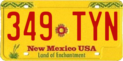 NM license plate 349TYN