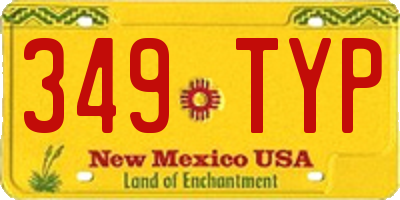 NM license plate 349TYP