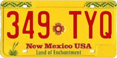 NM license plate 349TYQ